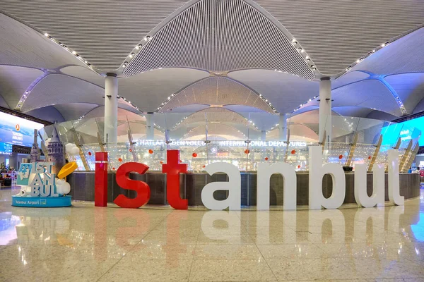 Salão Principal Aeroporto Istambul Havalimani Istambul Turquia Setembro 2022 — Fotografia de Stock
