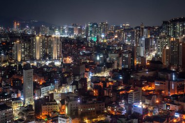 21 Ocak 2023 gecesi Güney Kore 'nin başkenti Seul şehri.