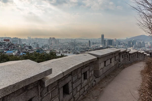 Seoul City Wall Old Fortress Protecting Capital South Korea —  Fotos de Stock