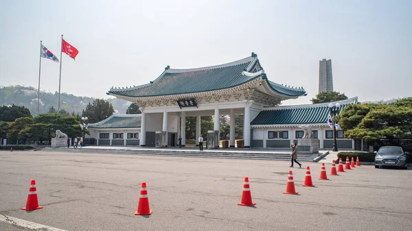 stock image Seoul National Cemetery of Korean veterans in Seoul South Korea on 1 April 2023