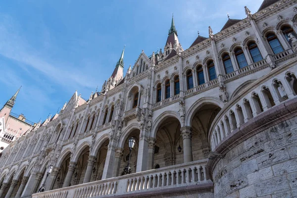 Budova Maďarského Parlamentu Orszaghaz Sídlo Maďarského Národního Shromáždění Symbol Budapešti — Stock fotografie
