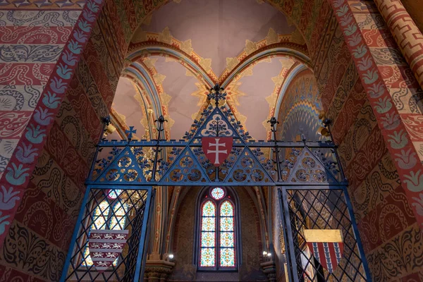 Interior Iglesia Matthias Castillo Buda Budapest Hungría Abril 2023 — Foto de Stock