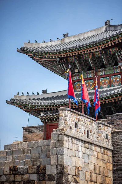 Hwaseong Φρούριο Suwon Νότια Κορέα Unesco Κληρονομιά Στις Σεπτεμβρίου 2023 — Φωτογραφία Αρχείου