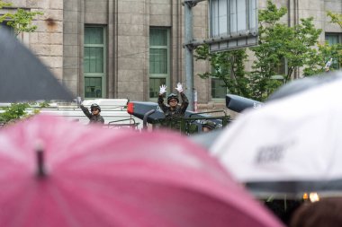 Kore ordusunun 26 Eylül 2023 'te Güney Kore' deki Silahlı Kuvvetler Günü askeri geçit töreni