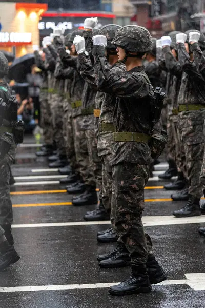 Journée Des Forces Armées Défilé Militaire Armée Coréenne Séoul Capitale — Photo