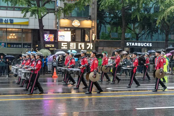 Día Las Fuerzas Armadas Desfile Militar Del Ejército Coreano Seúl — Foto de Stock