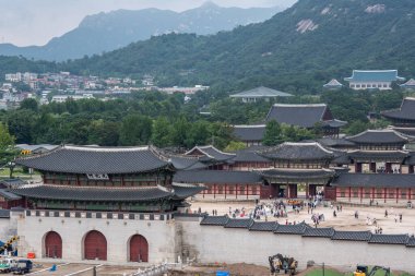 Güney Seul 'deki Joseon hanedanlığının Gyeongbokgung kraliyet sarayı. 