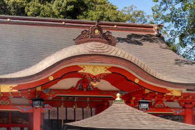 Kumano Nachi Taisha Grand Shinto shrine in Nachisan in Wakayama prefecture of Japan on 16 February 2024 clipart