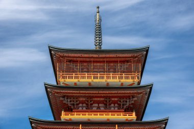 Three story pagoda of Seiganto-ji Tendai Buddhist temple in Wakayama Prefecture in Japan clipart