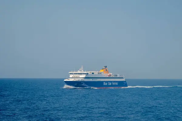Blue Star Ferries Greek Passanger Transportation Company Providing Ferry Services Royalty Free Stock Photos