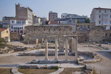 Atina 'da 24 Ağustos 2024' te Atina, Yunanistan 'da inşa edilen Roma Agorası' nın antik kalıntıları