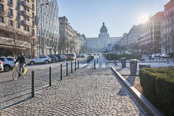 9 Ocak 2024 'te Çek Cumhuriyeti' nin başkenti Prag 'daki Wenceslas Meydanı' ndaki Ulusal Müze binası.