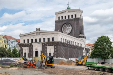 Church of the Most Sacred Heart of Our Lord, Roman Catholic church at Jiriho z Podebrad Square in Vinohrady district of Prague, capital of Czech Republic on 4 July 2024 clipart