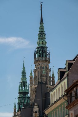 Liberec City Hall neorenaissance style building in the historic city centre of Liberec, Czech Republic on 6 July 2024 clipart