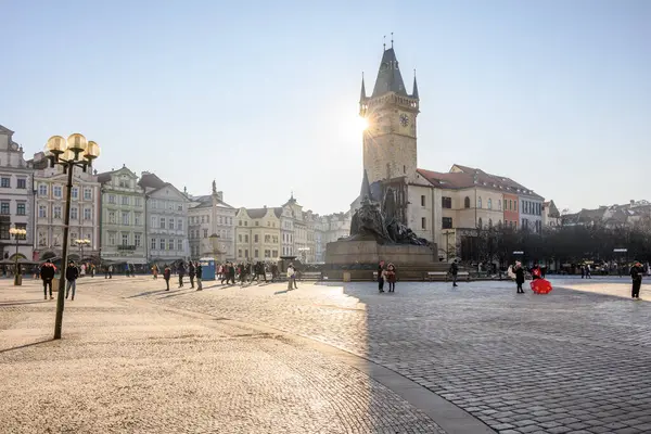 stock image Old Town Square Staromestske namesti, historic square in the Old Town quarter of Prague, the capital of the Czech Republic on 9 January 2024