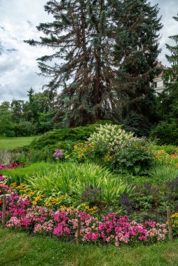 Vojanovy Sady public garden in Mala Strana district of Prague, capital of Czech Republic. One of the oldest gardens in Prague clipart