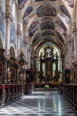 The Basilica of the Assumption of Our Lady in Strahov Monastery, a Premonstratensian abbey founded in 12 century, located in Strahov, Prague, Czech Republic on 11 July 2024 clipart