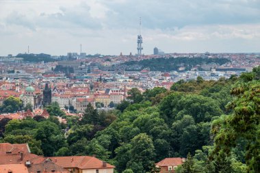 Çek Cumhuriyeti 'nin başkenti Prag' ın şehir manzarası, 11 Temmuz 2024 'te Strahov manastırından görülüyor.