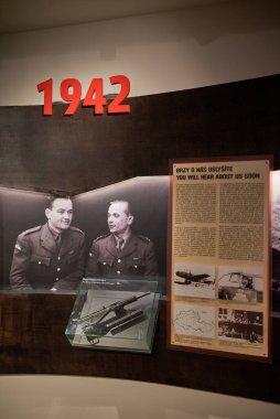 Crypt of Saints Cyril and Methodius Cathedral, now a memorial museum dedicated to Czechoslovak commandoes who participated in operation Anthropoid, assassination of German Nazi governor of Czechoslovakia Reinhardt Heydrich, in Prague, 13 July 2024 clipart