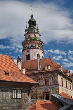 Cesky Krumlov castle, major tourist destination in south Bohemia region of Czech Republic on 28 July 2024 clipart