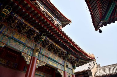 Çin 'in Pekin bölgesindeki Dongcheng bölgesinde 21 Nisan 2024 tarihinde Tibet Budizmi Yonghe Tapınağı