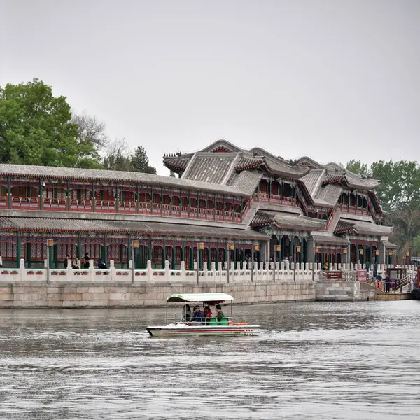 stock image Beihai Park, public park and former imperial garden northwest of the Forbidden City in Beijing, China on 19 April 2024