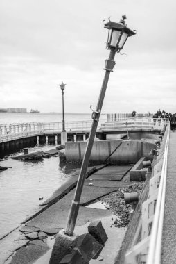 Kobe Japonya 'daki Kobe Deprem Anma Parkı, 1995' teki büyük Hanshin depreminin anısına, 15 Şubat 2024 'te Japonya' nın Kobe kentinde meydana gelen deprem.