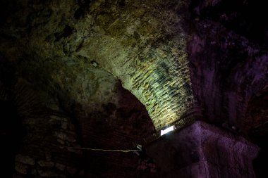 Substructures and cellars of Roman Historical Complex of the Palace of Diocletian, UNESCO world heritage site in Split, Croatia clipart