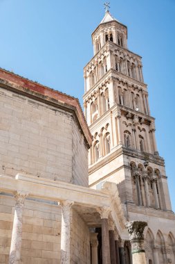 Cathedral of Saint Domnius in the Historical Complex of the Palace of Diocletian, UNESCO world heritage site in Split, Republic of Croatia clipart