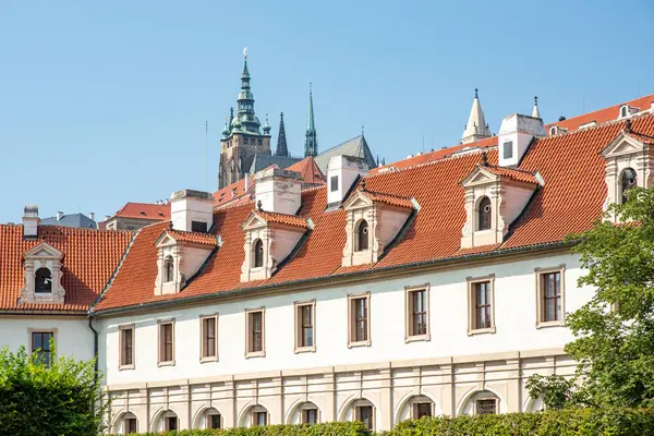 stock image Waldstein Garden and baroque Wallenstein Palace that houses the Senate of the Czech Republic, in Mala Strana district, Prague, Czechia on 3 September 2024