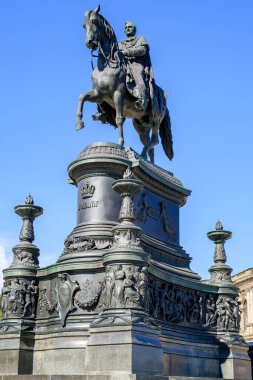 King Johann of Saxony monument on the Theaterplatz square in the centre of Dresden, Germany on 8 September 2024 clipart