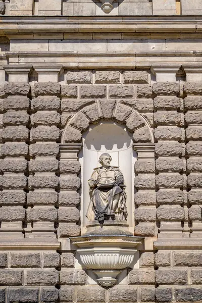 stock image Architectural detail on the Semperoper opera house and concert hall of the Saxon State Opera and Orchestra on the Theaterplatz square in the historic centre of Dresden, Germany on 8 September 2024