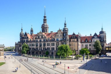 Dresden Şatosu ya da Kraliyet Sarayı Müzesi, 8 Eylül 2024 'te Almanya' nın Dresden kentindeki Saksonya 'nın seçmen ve krallarının eski konutu.