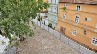 Flood protection barriers from high water levels on Vltava river after storm Boris caused torrential rains and floods in Central and Eastern Europe, in Prague, Czech Republic on 16 September 2024 clipart