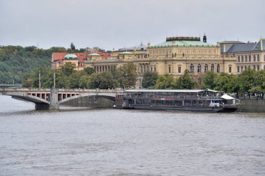 High water levels on Vltava river after storm Boris caused torrential rains and floods in Central and Eastern Europe, in Prague, Czech Republic on 16 September 2024 clipart