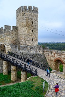 Remains of Historic Belgrade Fortress in Kalemegdan park in Belgrade, capital of Serbia on 6 October 2024 clipart