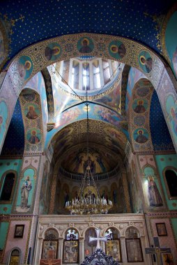 Gürcistan 'ın başkenti Tiflis' in tarihi Eski Kenti 'nde yer alan Gürcü Ortodoks katedrali Dormition' un Sioni Katedrali 'nin içi