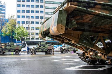 Arms Forces Day military parade of Korean Army in Seoul capital of South Korea on 26 September 2023 clipart