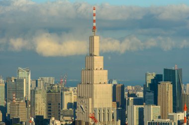 Tokyo cityscape view from the Metropolitan Government Building in Tokyo, capital of Japan on 18 April 2018 clipart