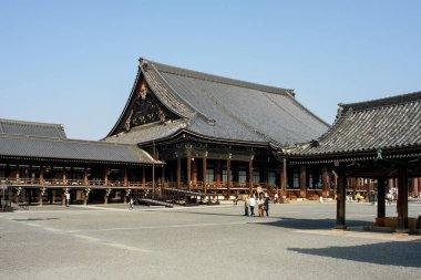 1 Nisan 2018 'de Japonya' nın merkezindeki Jodo Shin Budizmi 'nin Higashi Honganji Tapınağı