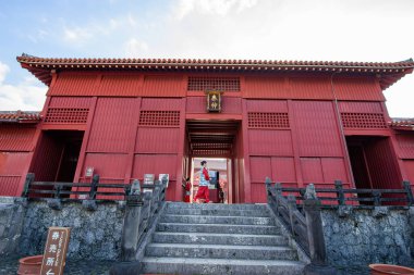 Shurijo Şatosu, 27 Şubat 2018 tarihinde Japonya 'nın Okinawa adası Naha' daki Dünya Mirası 'nın eski başkenti Ryukyu Krallığı' nın