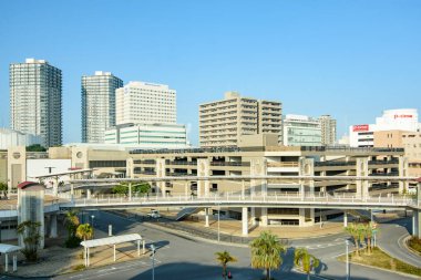 Cityscape of Naha, capital of Okinawa Prefecture in Japan on 27 February 2018 clipart