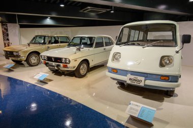 20 Aralık 2017 tarihinde Japonya 'nın Hiroşima kentindeki Mazda araba müzesi ve montaj fabrikası sergisinde eski arabalar sergilendi.