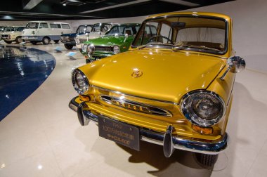 20 Aralık 2017 tarihinde Japonya 'nın Hiroşima kentindeki Mazda araba müzesi ve montaj fabrikası sergisinde eski arabalar sergilendi.