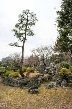 Grounds of Nagoya Castle Park in Nagoya, Japan, built by shogun Tokugawa Ieyasu 1610-1619 clipart