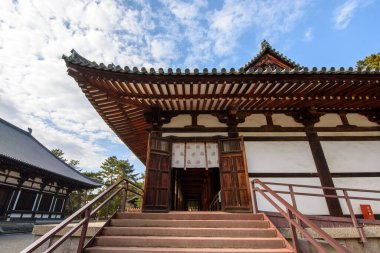 Ancient Toshodai-ji Buddhist temple founded in AD 759, designated as UNESCO World Heritage Site in Nara, Japan clipart