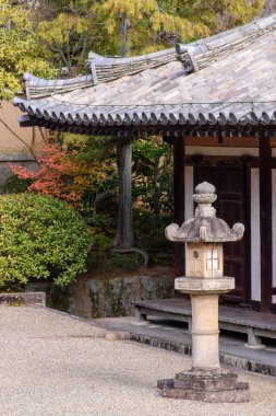 Ancient Toshodai-ji Buddhist temple founded in AD 759, designated as UNESCO World Heritage Site in Nara, Japan clipart