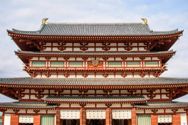 Yakushi-ji temple, one of the most famous ancient Buddhist temples in Japan, built in 680 AD in Nara, Japan clipart