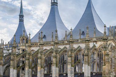 Flying buttress on the Roman Catholic Church of Saint Barbara in Kutna Hora town in the Central Bohemian Region of the Czech Republic on 26 January 2025 clipart