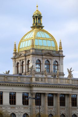 National Museum building on Wenceslas Square in Prague, capital of Czech Republic on 1 February 2025 clipart